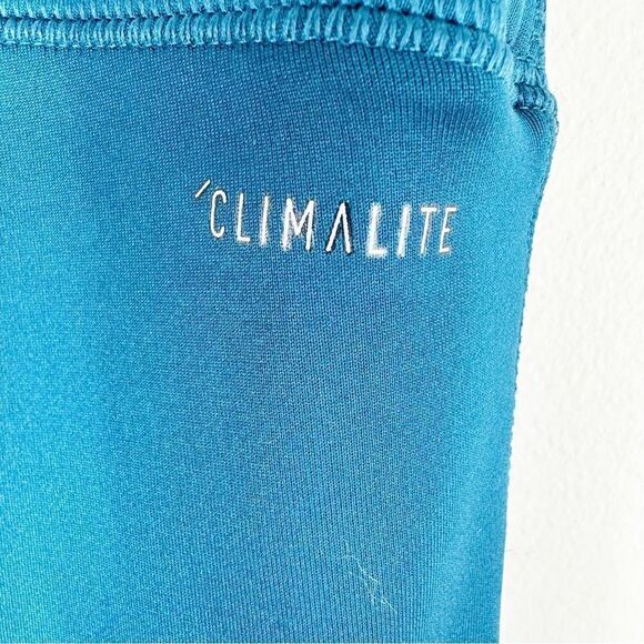 Adidas Peacock Blue Training Tights w/Logo on Leg Sz L - Picture 5 of 15